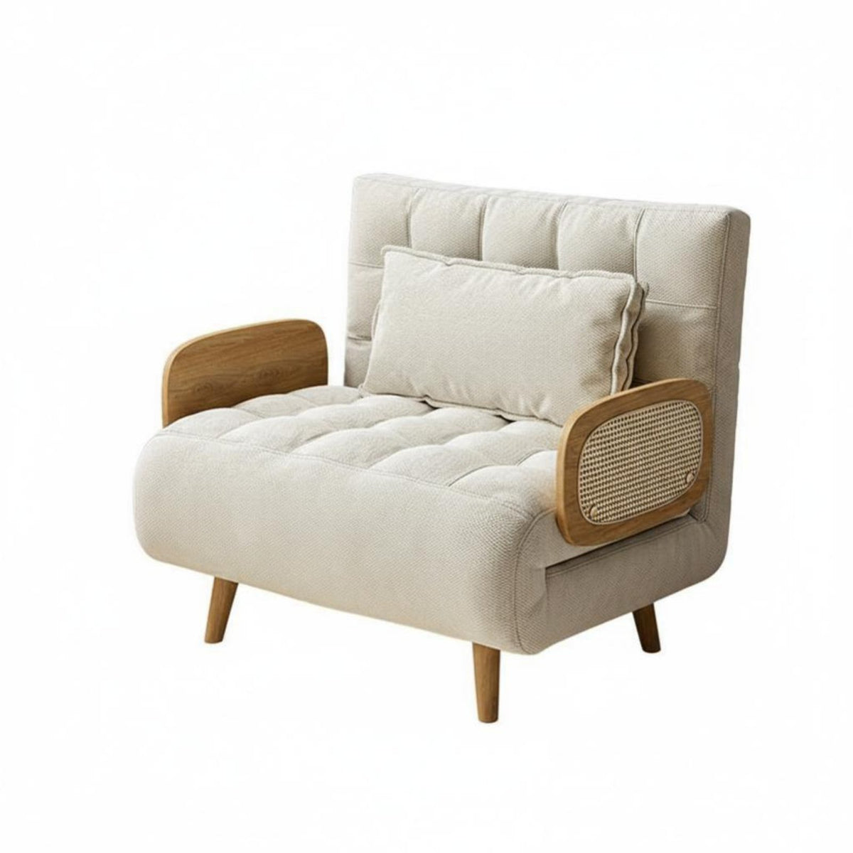 Space-Saving transformable Armchair Foldable Sofa Bed 2-in-1 Design Multi-Functional Furniture Adjustable Backrest for Apartment Dwellers, Students, Office Workers, Small Apartments, Study Room, Balcony