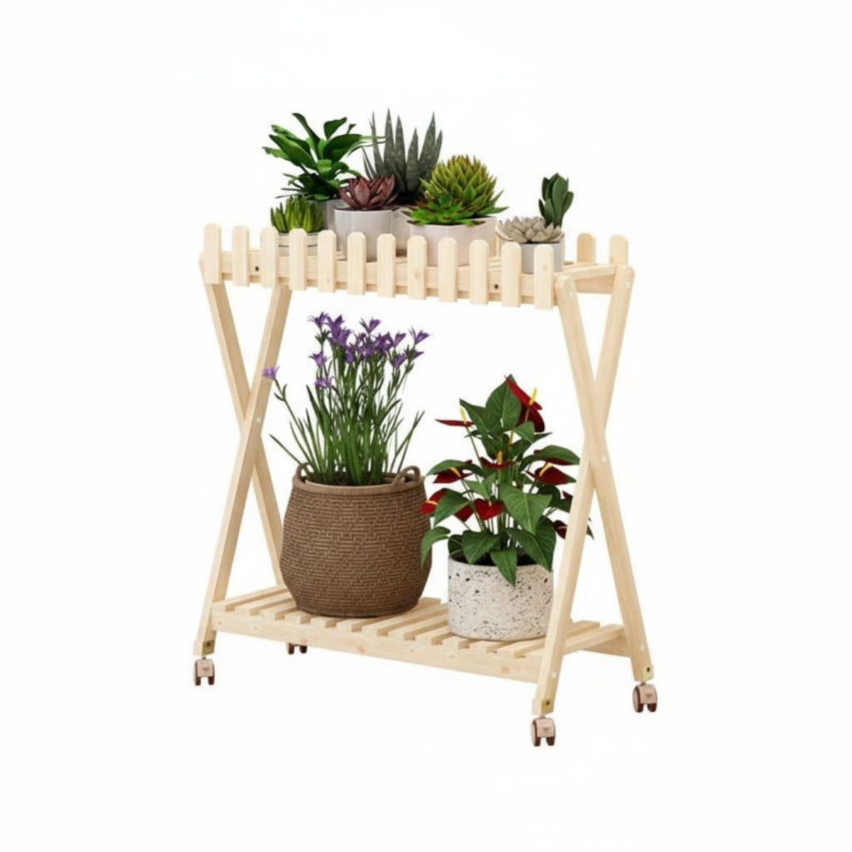 Indoor & Outdoor Use Ladder Planter Rack Multi-Tier Design Plant Holder Vintage aesthetic Pot Shelf Space-Saving for Home Decorators, Apartment Dwellers, Homeowners, Balcony, Patio, Living Room, By a windowpane