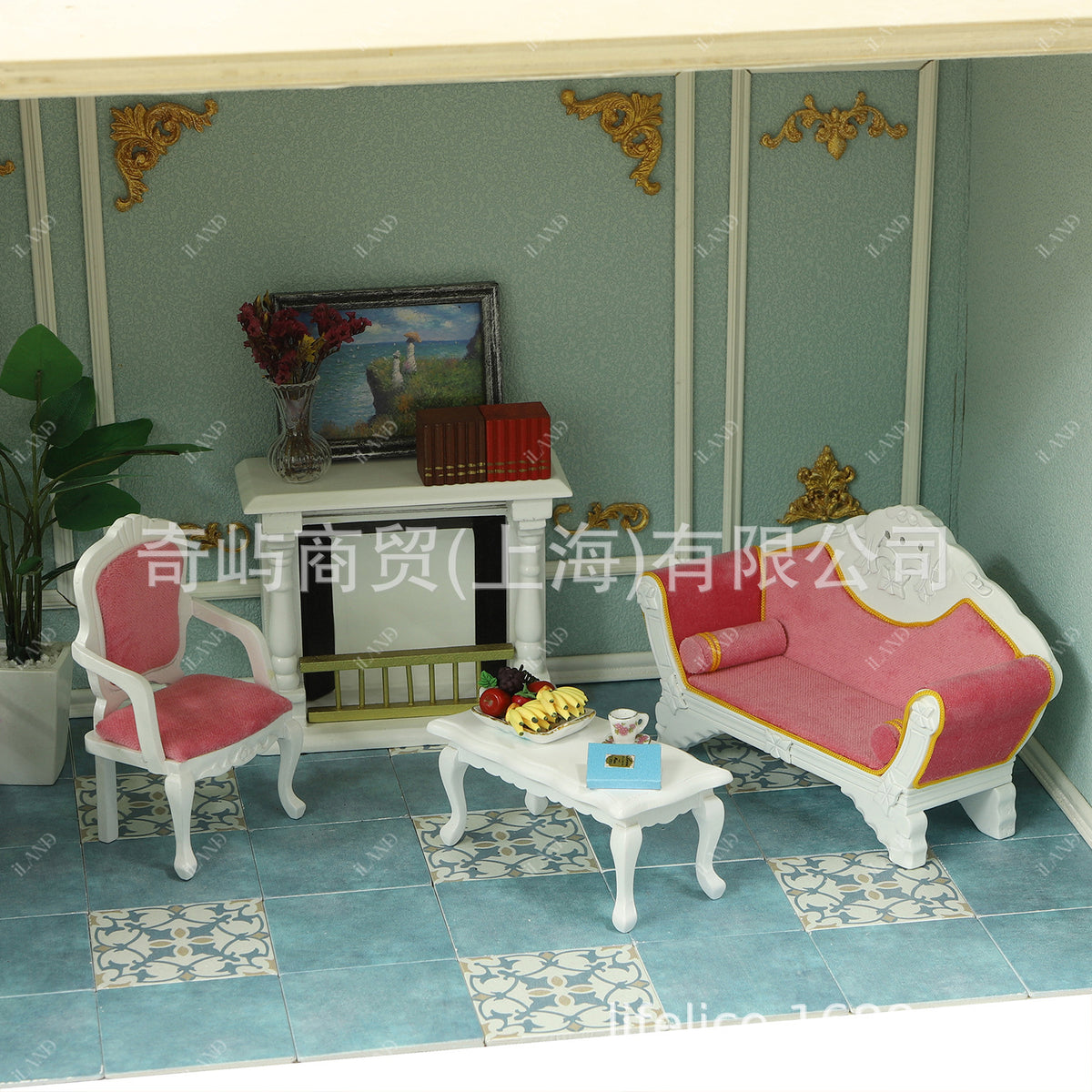 Miniature Dollhouse Furniture Set - Wooden Jewelry Stand for 1/12 Scale BJD Ob11