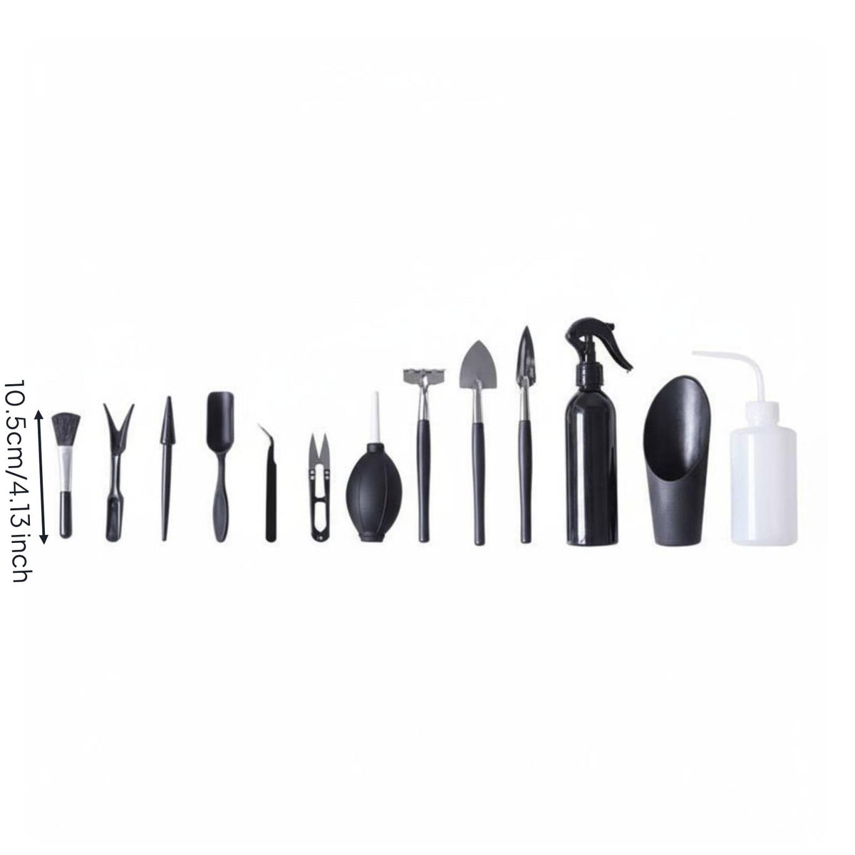 Waterproof Mat Included Succulent Tool Set Stainless Steel Heads Mini Succulent Tool Set Multi-Functional Miniature Gardening Tools Easy to Clean for Beginners, Terrarium Building, Office Desk