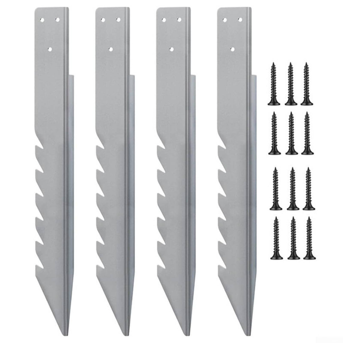 4 Pieces Swing Set Anchor Kit Hot Galvanized Heavy Duty Ground Anchor