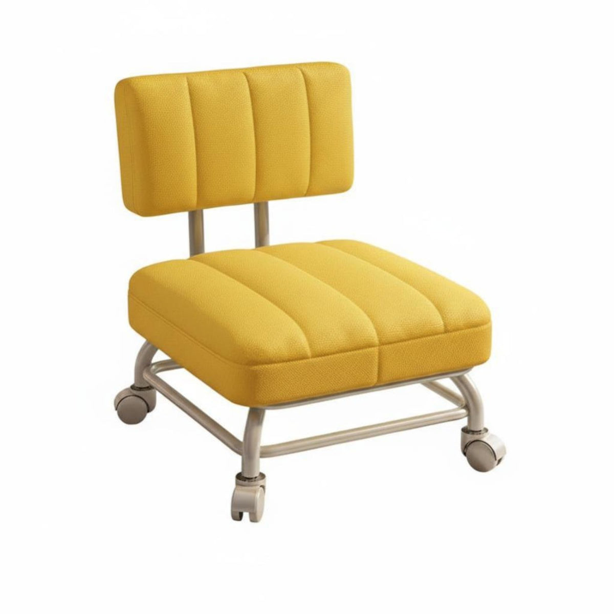 Rolling Floor Chair with supportrest 360° rotating Casters for Playroom, Beauticians