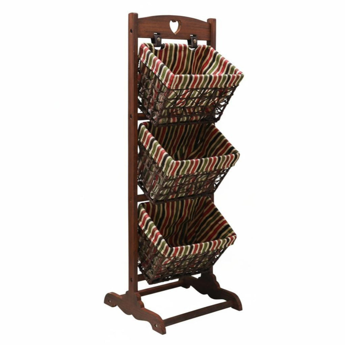triple-tier Woven Organizer Floor-Standing publication holder floor area Saving for Living Room