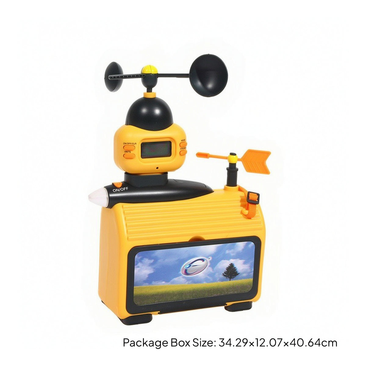 STEM Toy Weather Station Portable Weather Station with Anemometer Handheld Science Kit Interactive for Children, Students, Classroom, Homeschool
