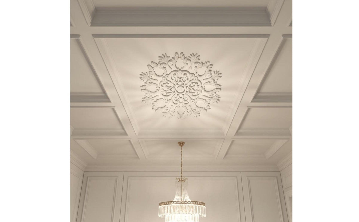 Exquisite Details French Design Ceiling Medallion Long-Lasting Chandelier Medallion Multi-Purpose Ornate Ceiling Medallion Moisture-Proof for Living Room