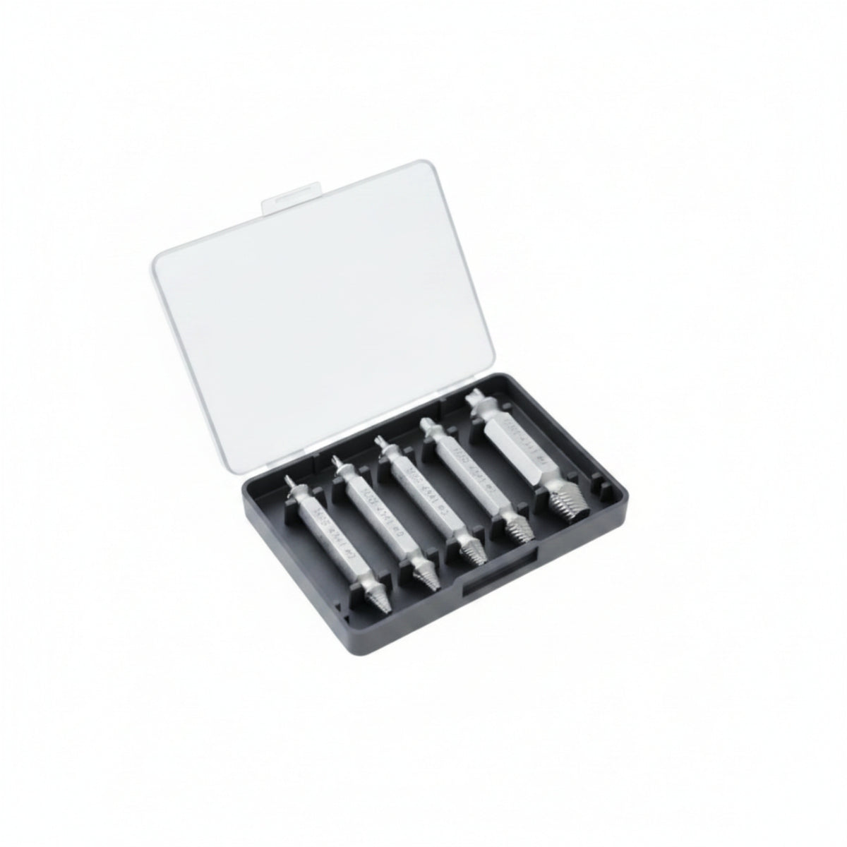 5 Pieces Screw Extractor Kit with Storage Case Compact Tools Easy for Plumbers