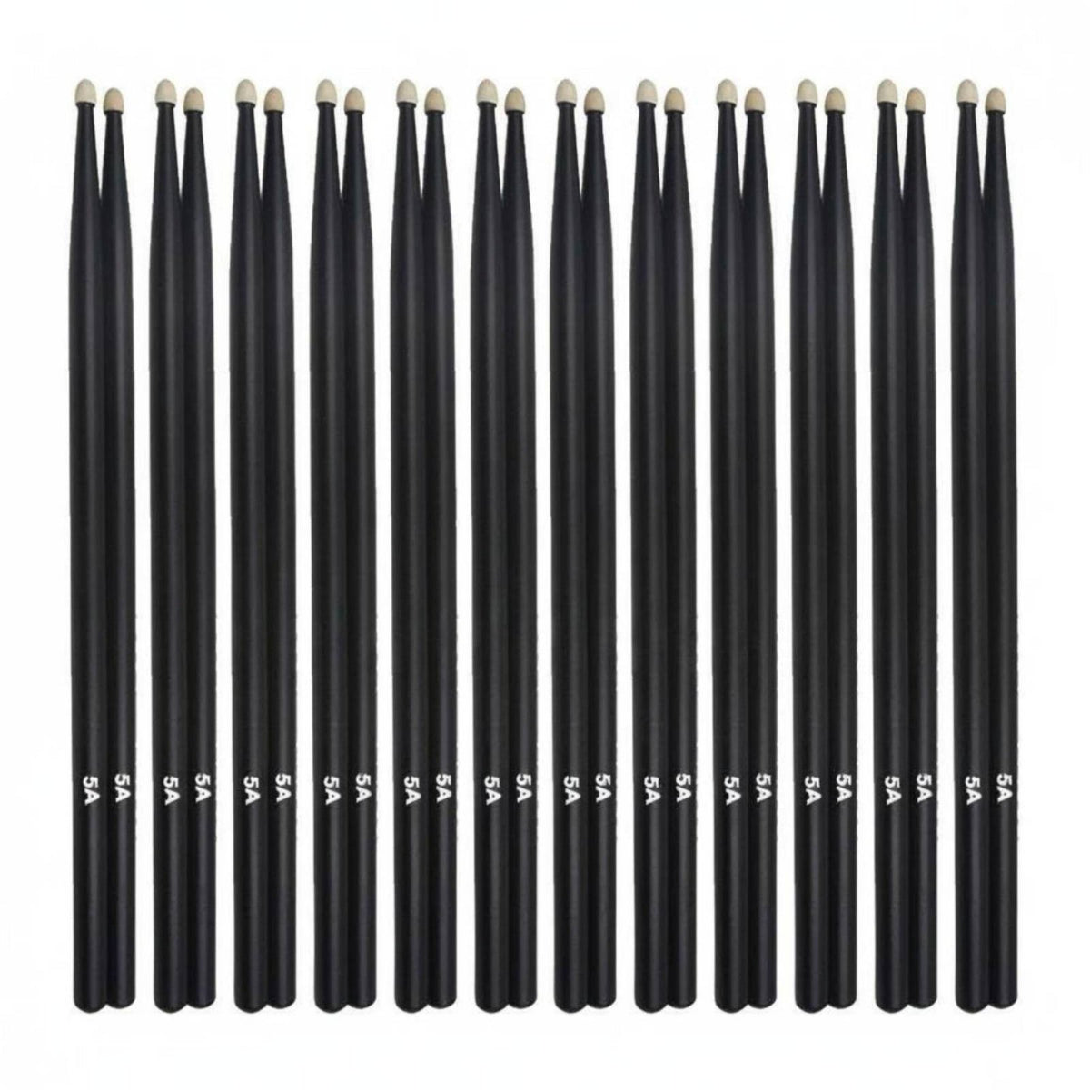 12 Pairs 5A Drumstick Maple Drumstick Balanced Weight Drum for Beginners, Adults, Training Rehearsal, Performance
