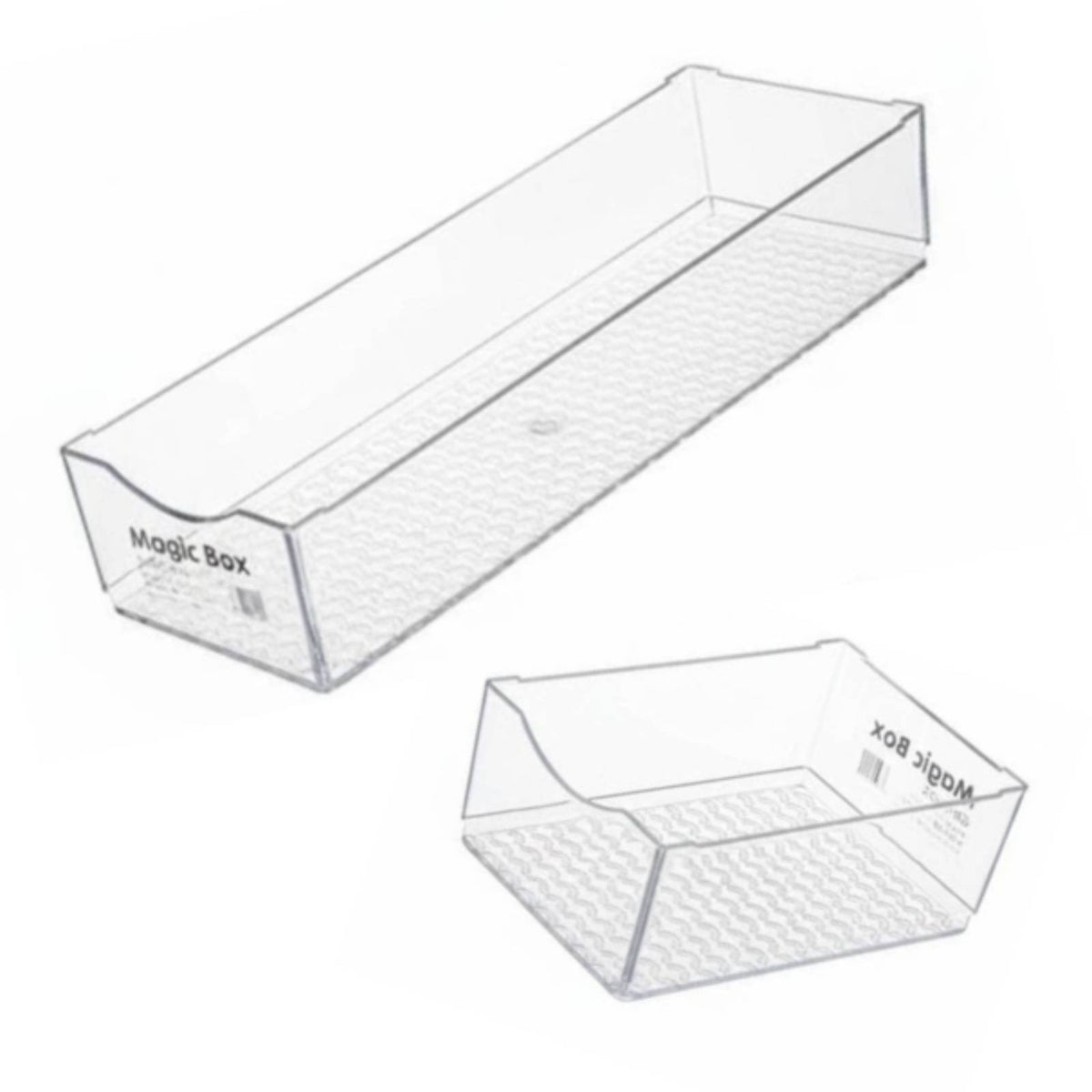 Multi-Compartment Storage Tray Space-Saving Cosmetics Holder Transparent Design
