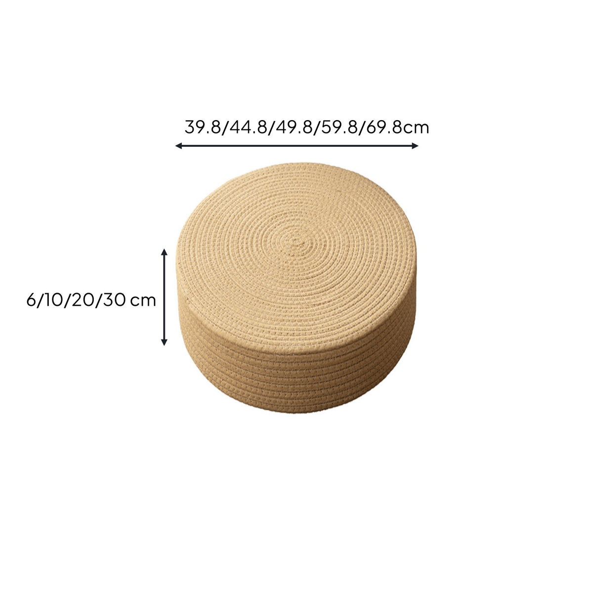 Zafu Meditation Cushion Easy to Place Round Rope Cushion Ergonomic Support