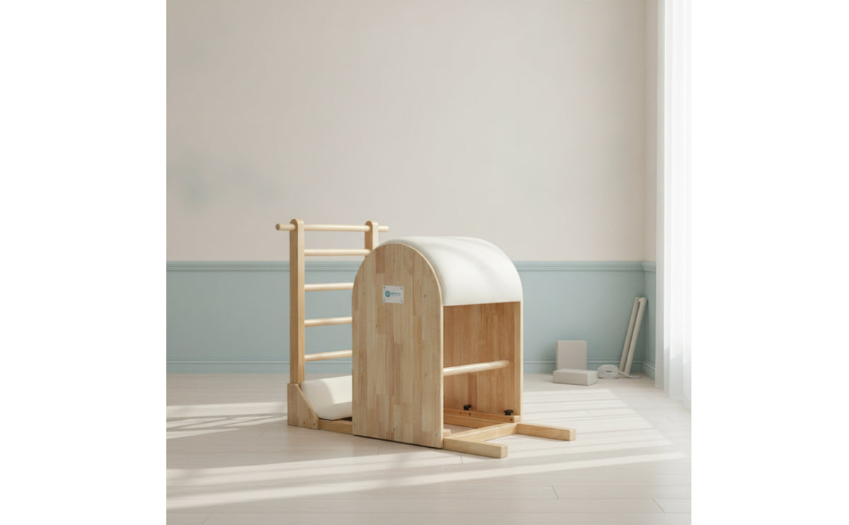 Padded Wooden Pilates Ladder Barrel Cushioned Pilates Ladder Barrel Long-Lasting Training Tool Sturdy for Fitness Enthusiasts, Mind-Body Practice Studios