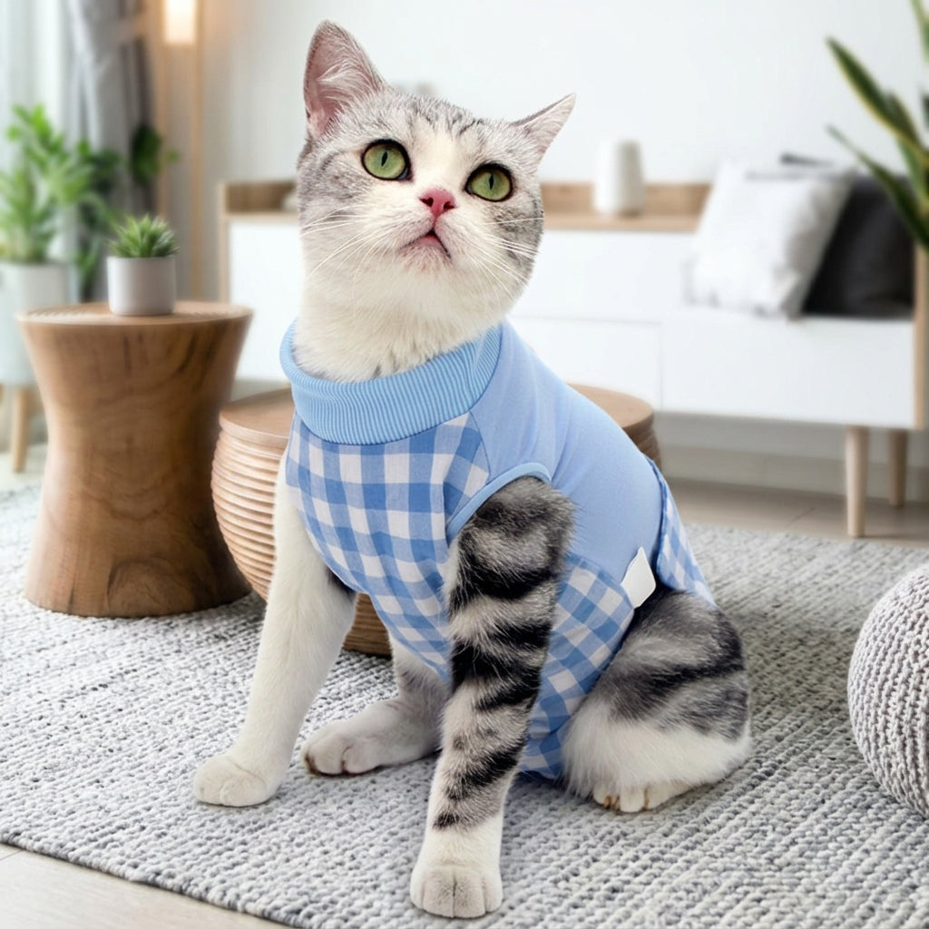 Cat Recovery Suit Body Suit, High Elastic Modal Pet Surgery Recovery Suit Abdominal