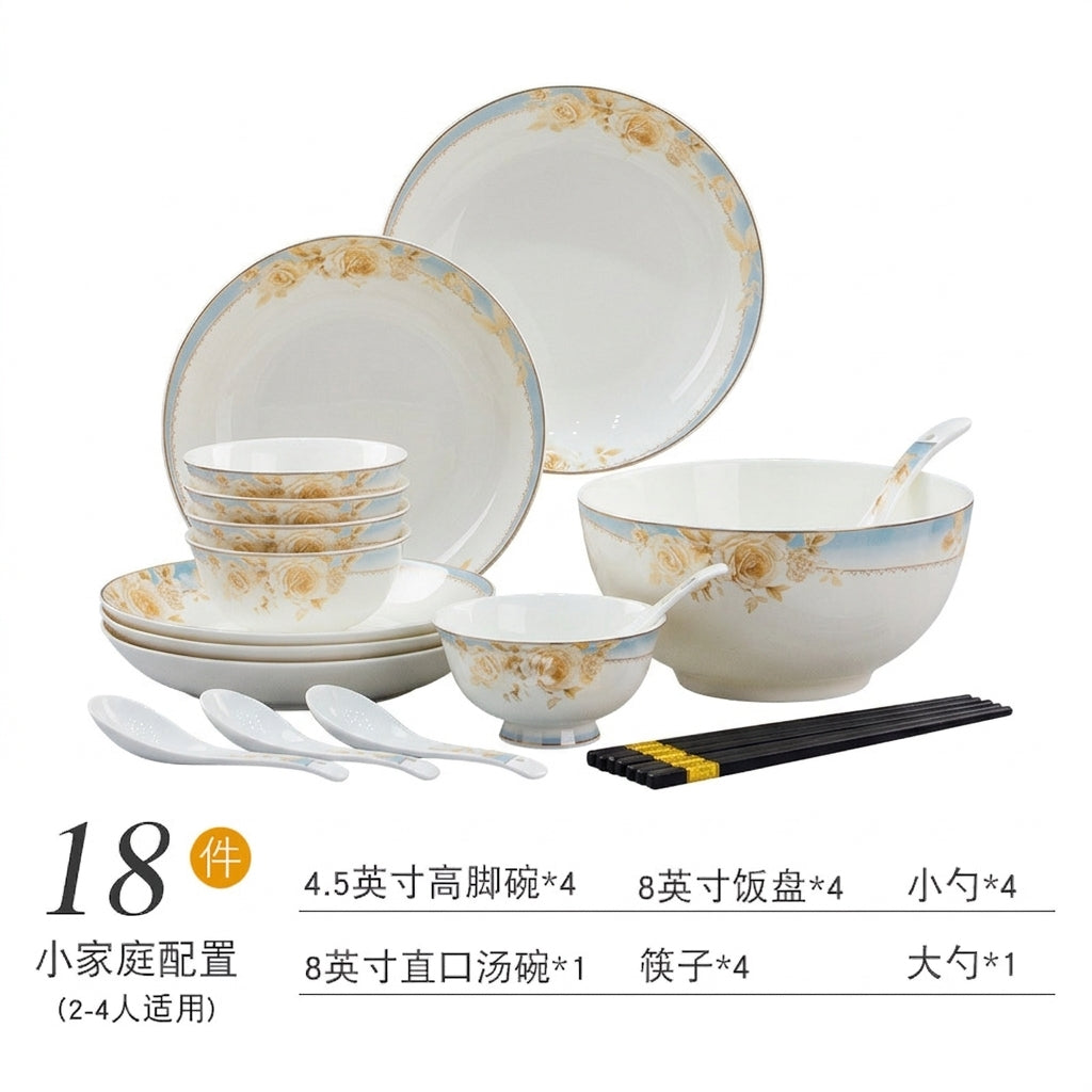 Youthful Bloom Bone China Dinnerware Set