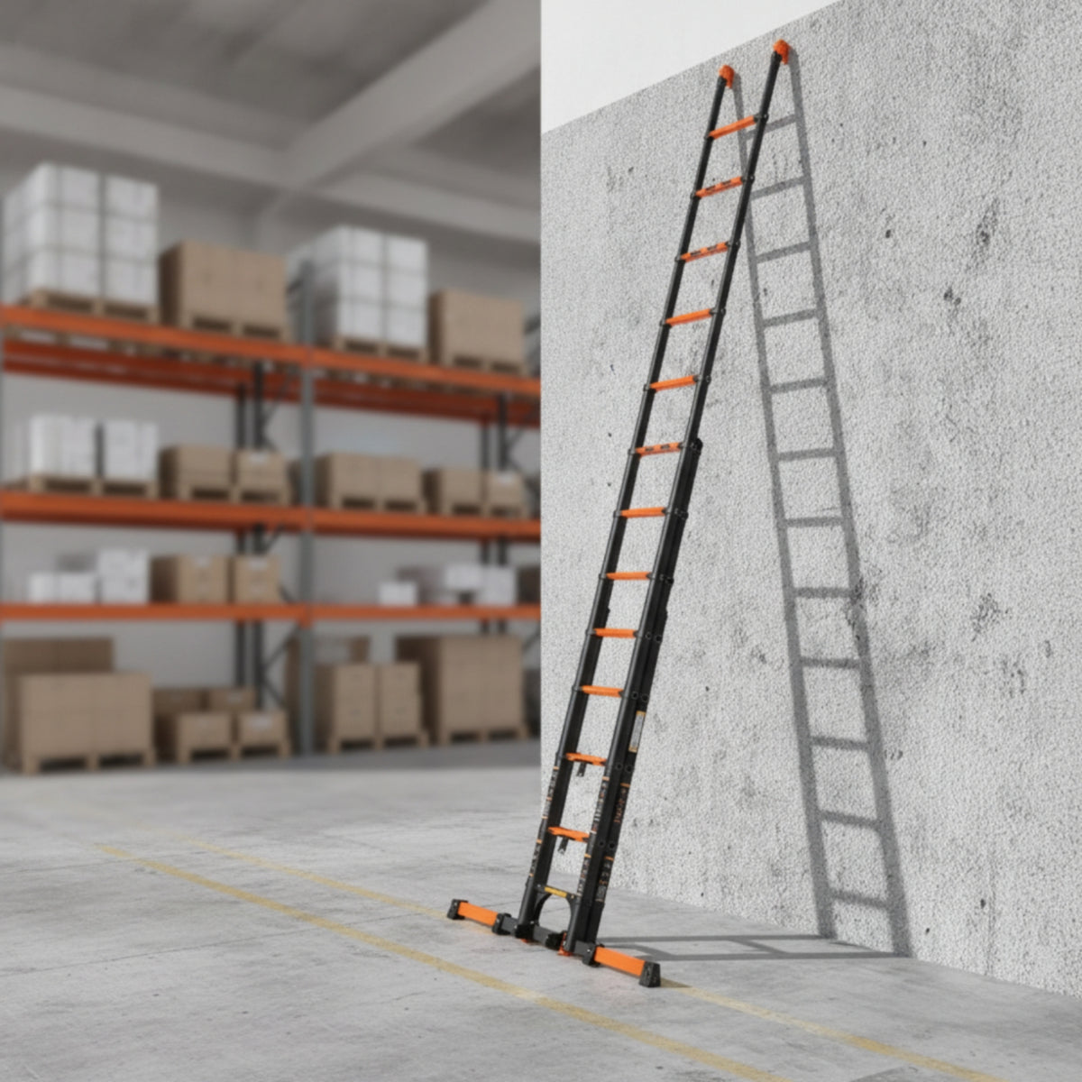 Telescopic Ladder with Hook Heavy Duty Ladder with Hooks Extendable for Professionals, Homeowners, Outdoor Construction, Home Maintenance