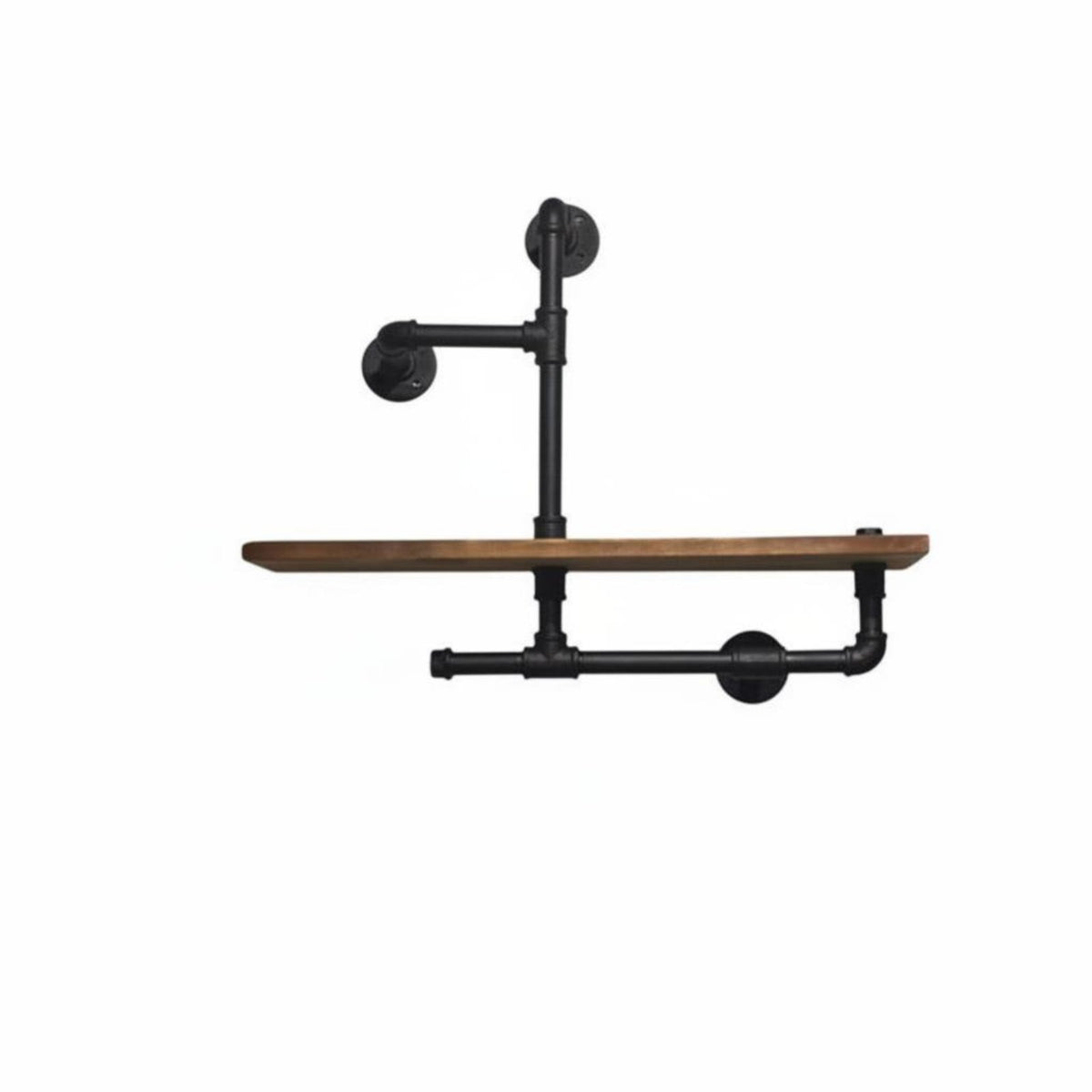 Industrial Pipe Shelving Retro Look Wall Shelf Space-Saving for Living Room, Bar