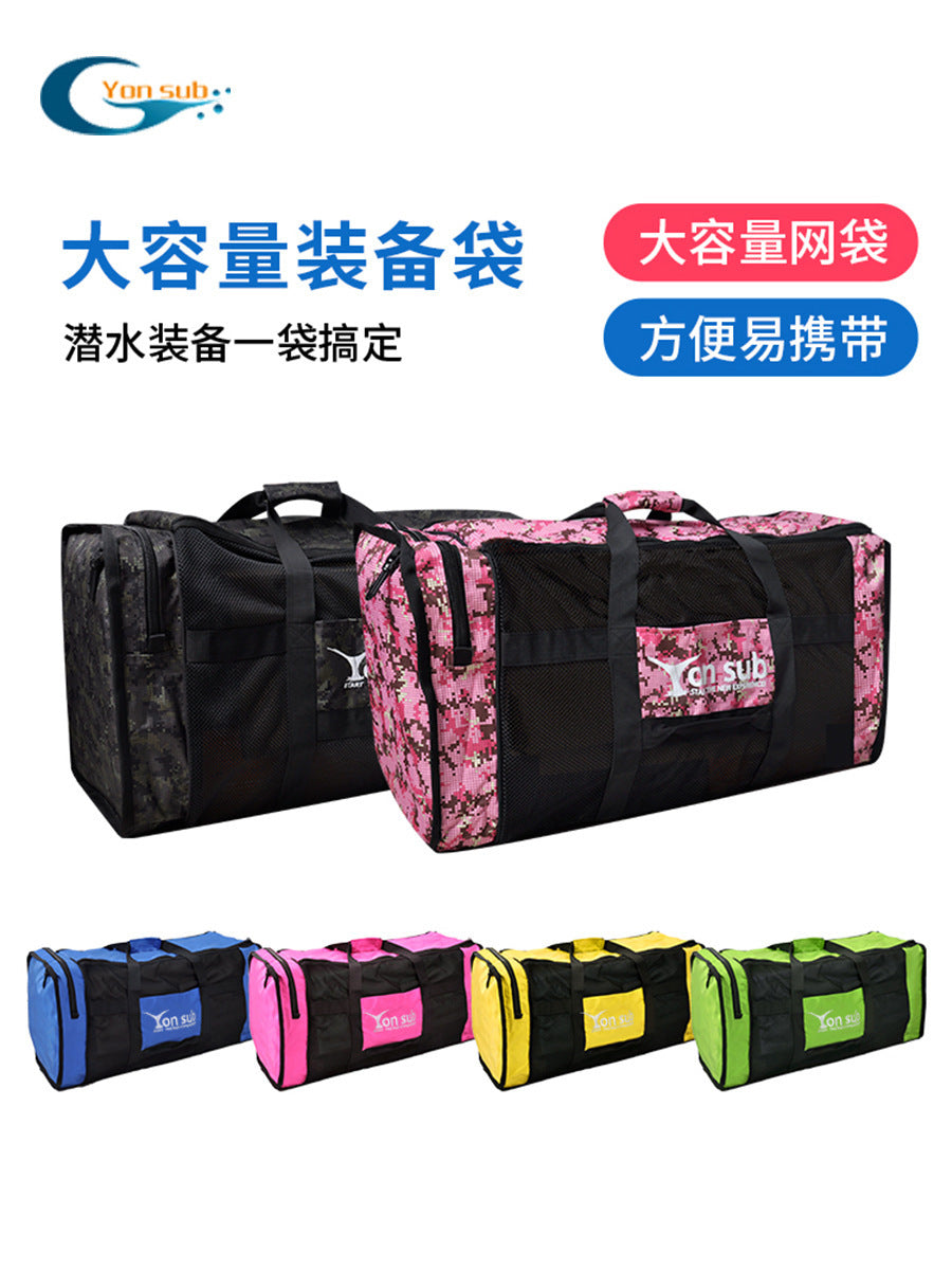 Diving Equipment Bag Camouflage Large Capacity Mesh Storage Net Bag Handheld Fins Storage Waterproof