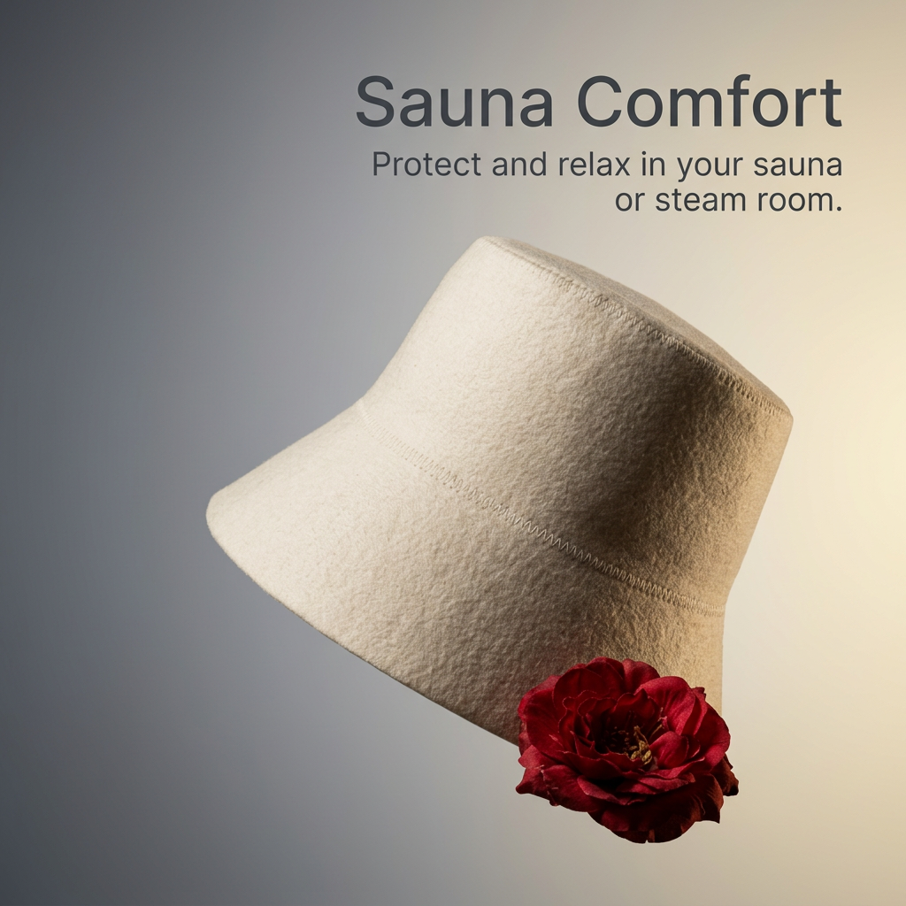 Sauna Hat, Steam Bath Hat, Lightweight Steam Room Headwear, Ergonomic Sauna Cap for Men and Women, Heat Dry Steam Room Essential Parts