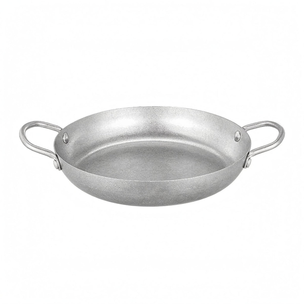 Stainless Steel Seafood Pan Vintage Style Stainless Steel Skillet Loop Handles