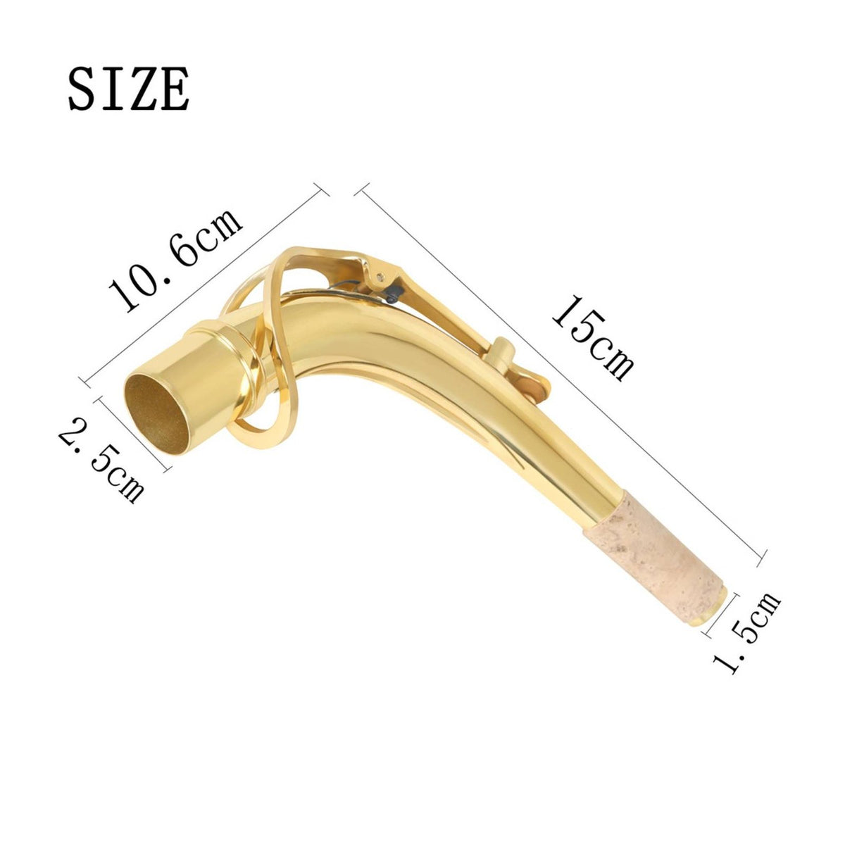 Alto Saxophone Curved Neck Easy to Install Sax Bend Neck High Rich Tone
