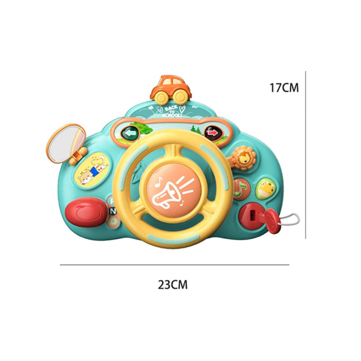 Early Learning Musical Steering Wheel Lights & Sounds Steering Wheel Toy Educational Musical Driving Toy Sound Effects for Toddlers, Babies, Travel, Stroller
