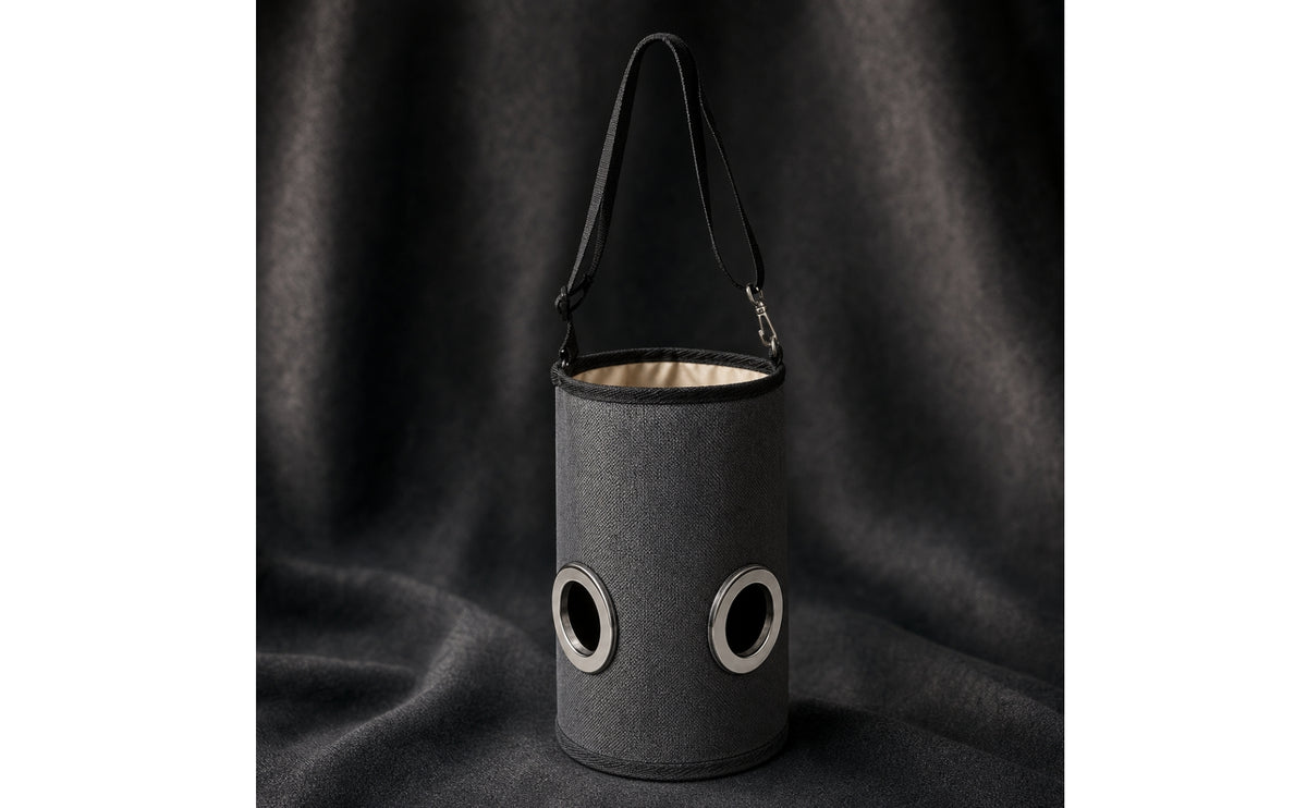 Hay Feeder Bag Oxford Cloth Hanging Hay Bag Cylindrical for Guinea Pigs, Small Animals, Pet Enclosure, Cages