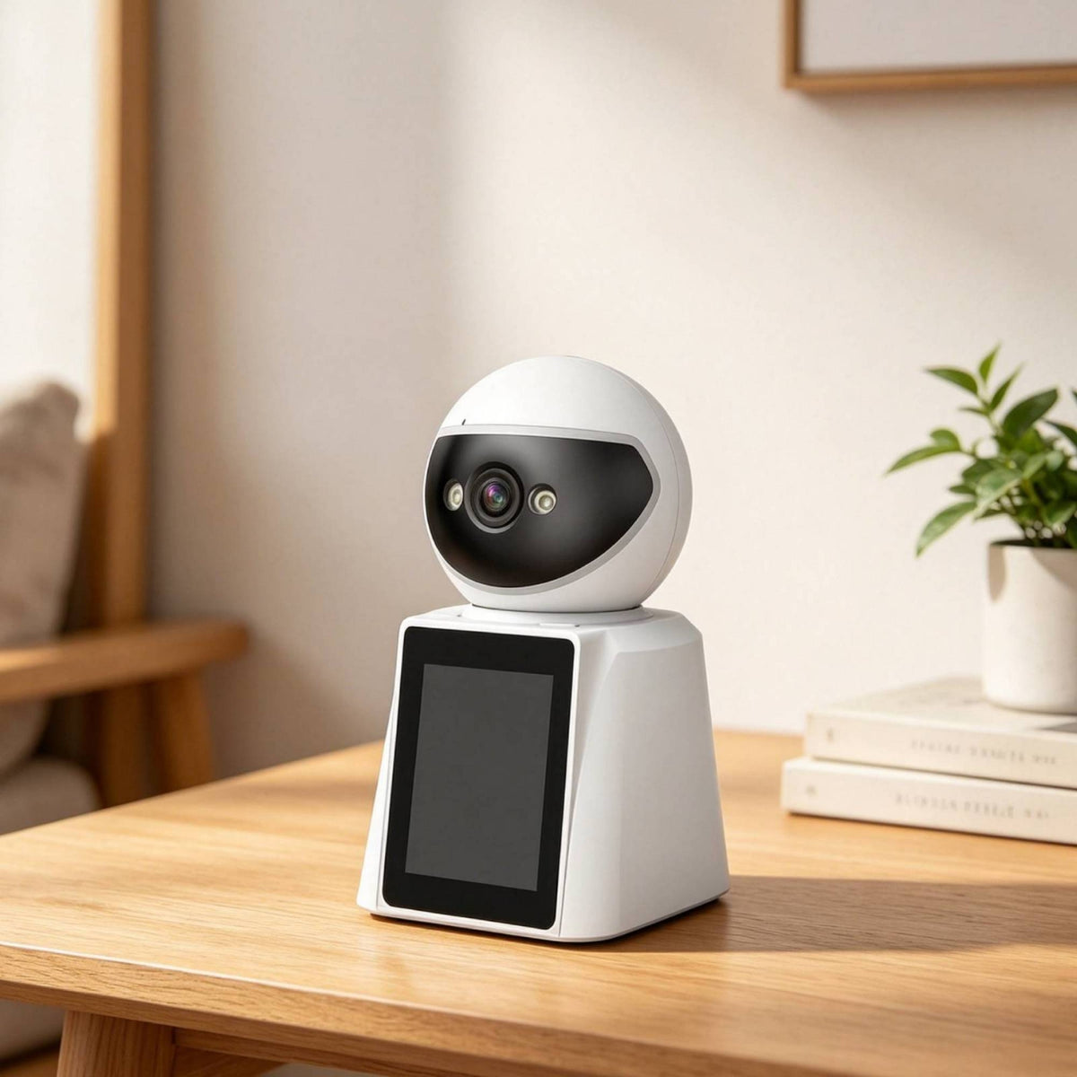 Full-Color Smart Camera with Display Motion Detection Indoor Camera with Screen Humanoid Tracking for Parents