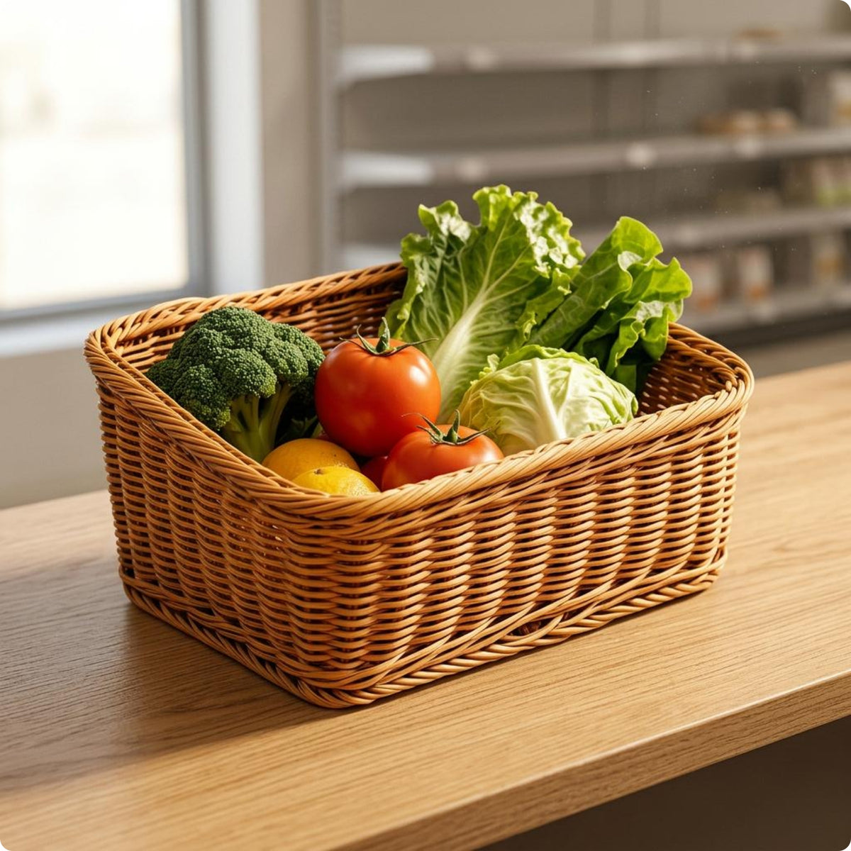 Woven Storage Basket Sturdy Household Item Portable