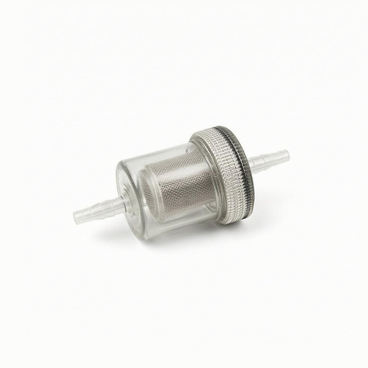 Transparent Fuel Filter with Metal Mesh Compact Inline Fuel Filter Corrosion-Resistant Universal