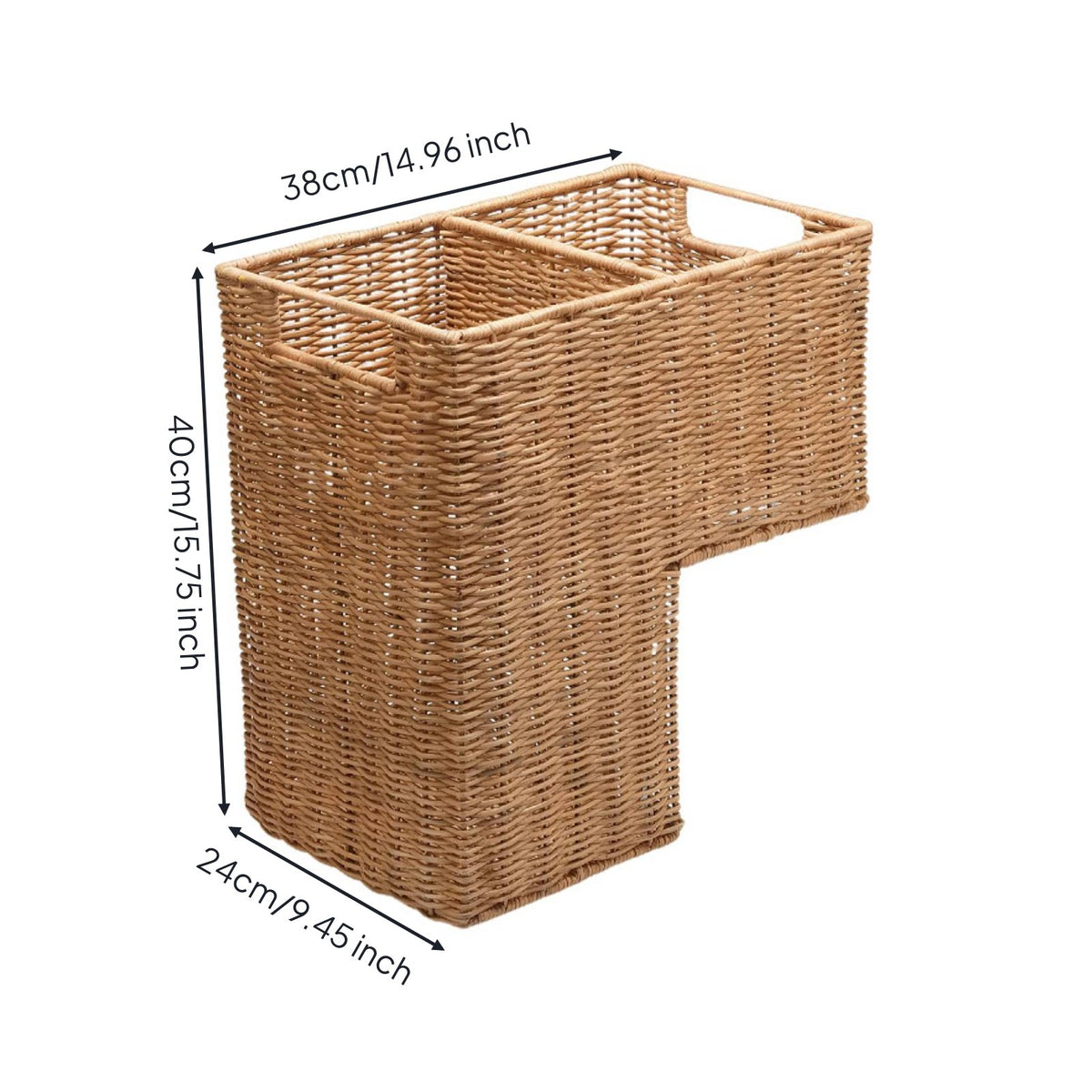 Wicker Stair Container Large Capacity Stair Step Storage Container Easy to Carry