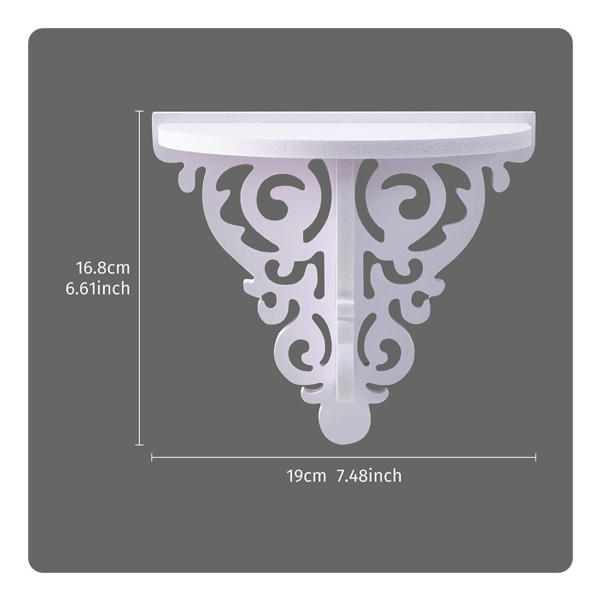 Scrollwork Display Shelf Cutout Design Home Decor Lightweight for Entryway