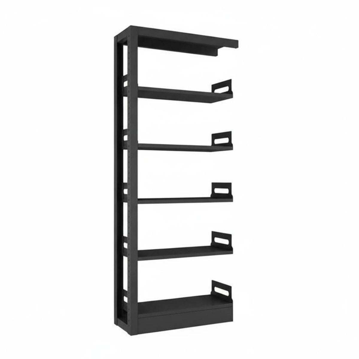 Steel Library Bookshelf Heavy Duty Freestanding Archive Shelving Sturdy Construction Multi-Tier File Shelf for Students, School Administrators, Study