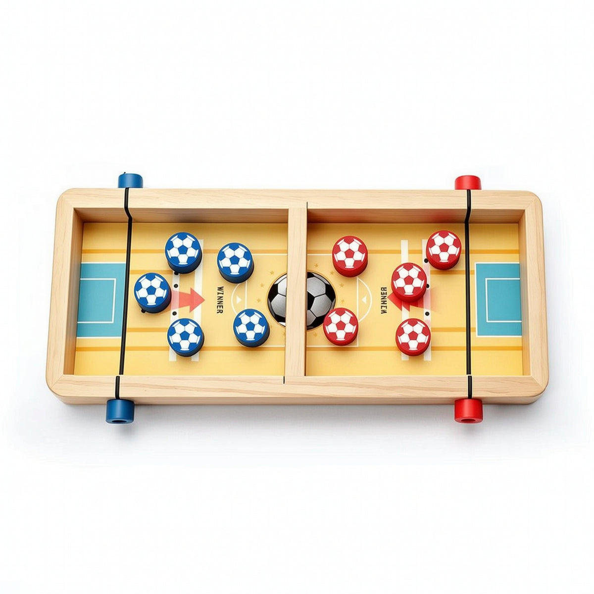Two-Player Sling Puck Board Game Interactive Sling Puck Game Fast-Paced Board with Elastic Cords Smooth for Playrooms