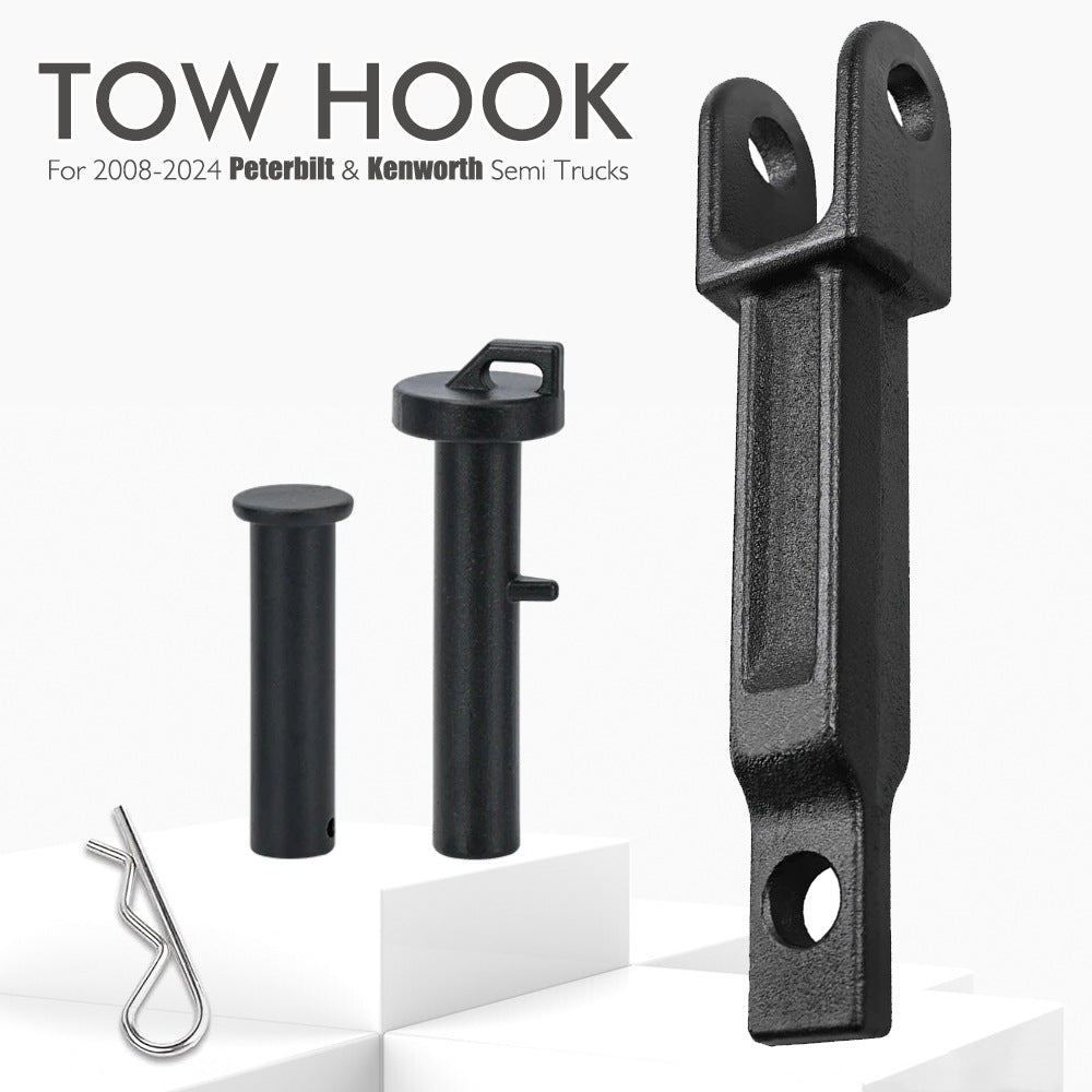 A20-6014 Single Tow Hook with Pull Pin Frame Pin for Peterbilt/Kenworth Truck Accessory