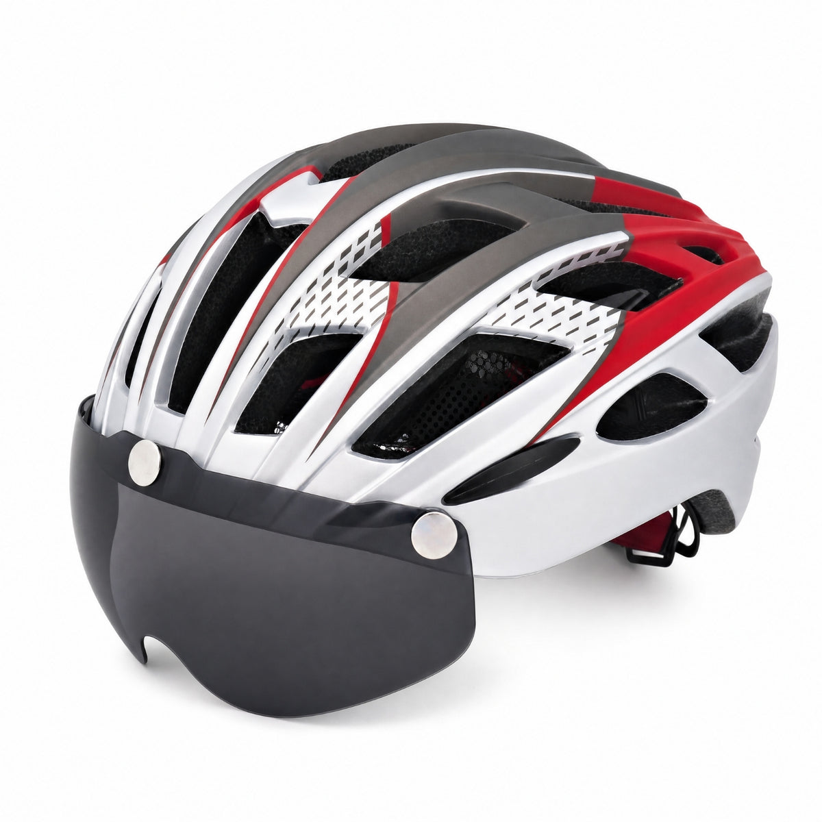 Streamlined Bike Helmet with Visor Aerodynamic Cycle Helmet with Visor Ventilated Protection for Mountain Biking