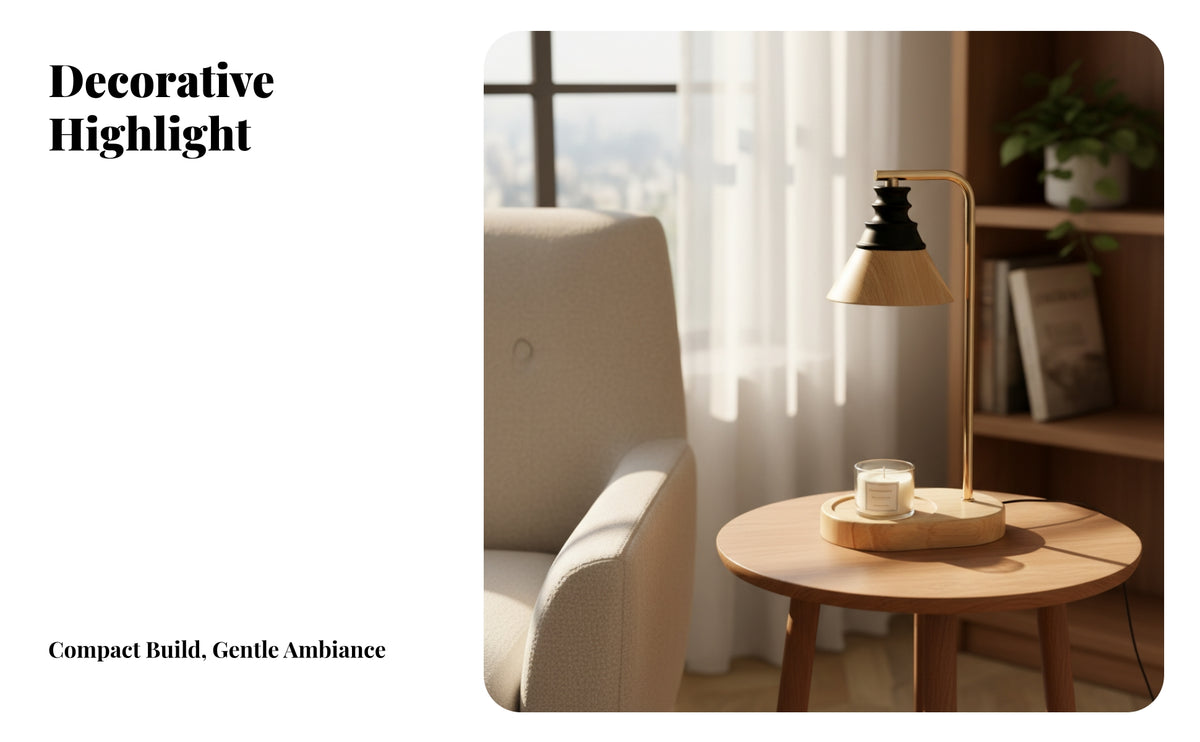 Smokeless Aroma Lamp with Wooden Base