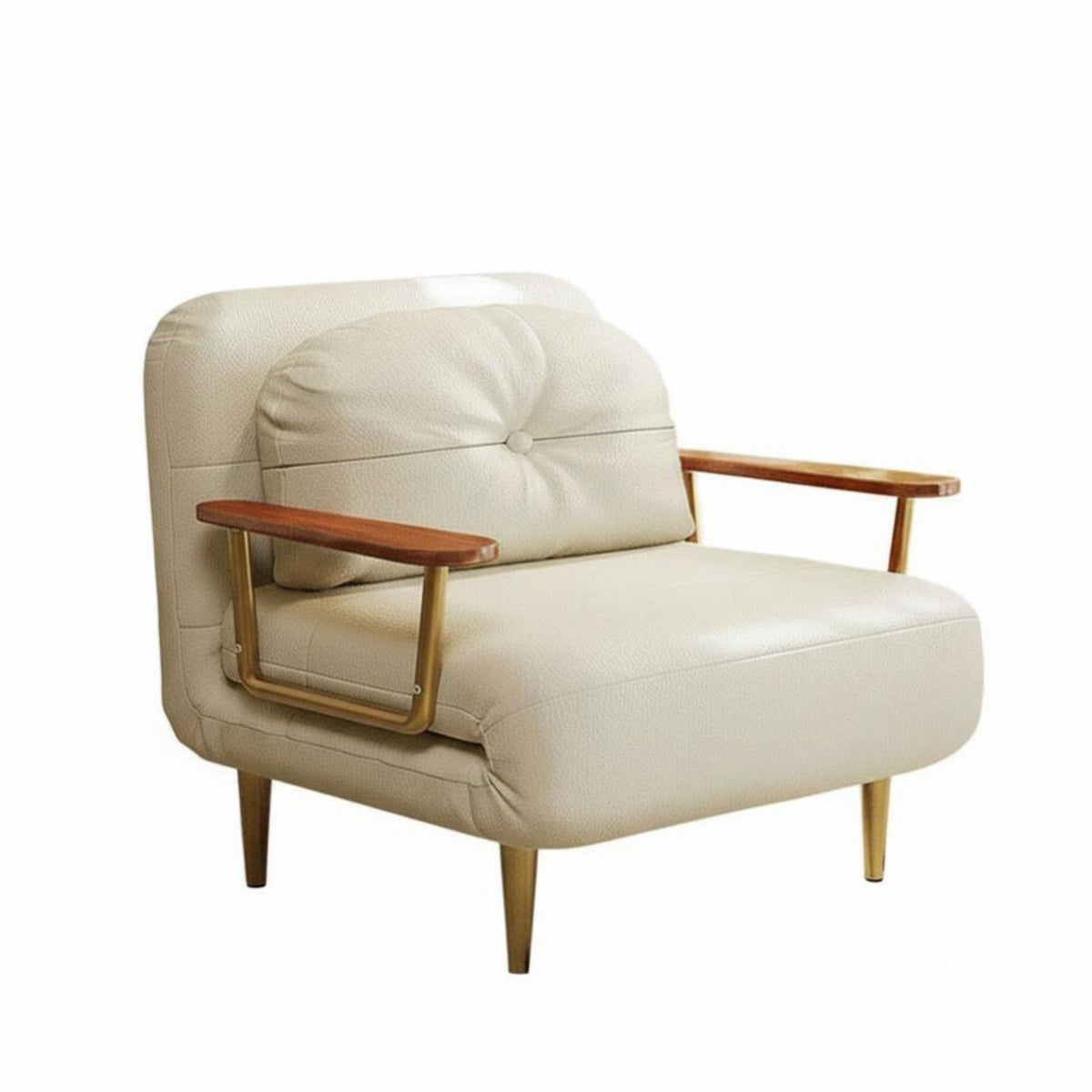 Foldable Single Sleeper Chair 2-in-1 Design Sofa Bed cushionyLike Appearance Plush Comfort for Students, Living Room