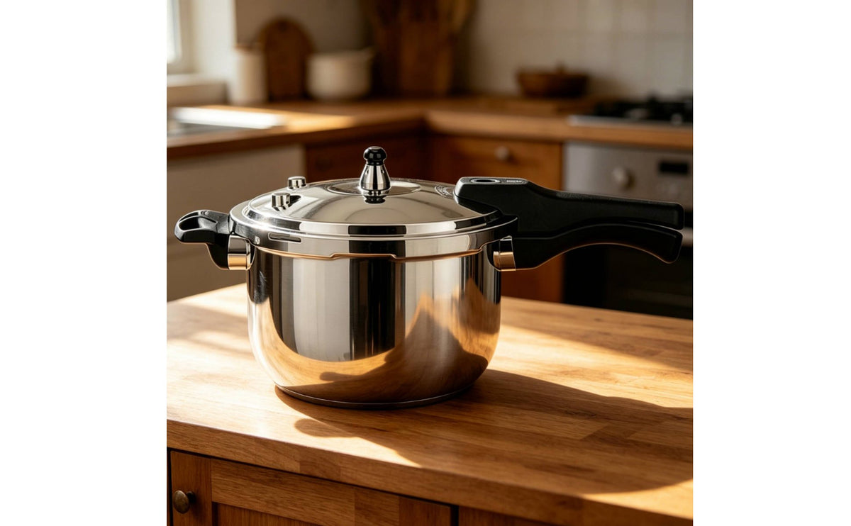 Stainless Steel High-Pressure Pot Multi-Cooktop Compatible High Pressure Cooking Pot Kitchen Appliance Safety-Sealed-Resistant
