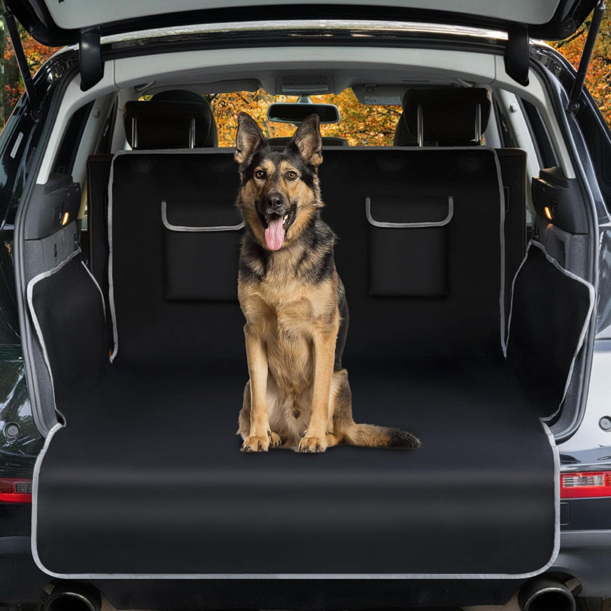 Waterproof Car Trunk Pet Mat for Medium Dogs, Breathable, Polyester, Easy Install