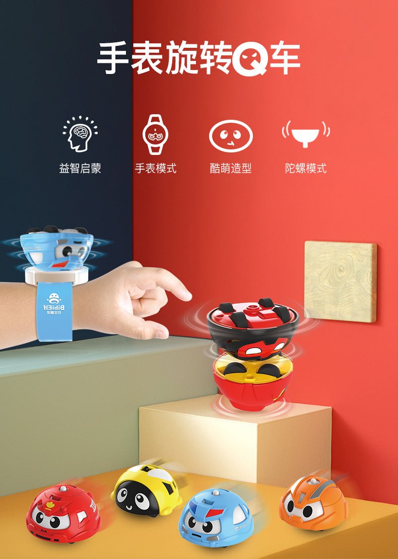 Children's Spinning Top Toy Set with Inertia Sliding Cars
