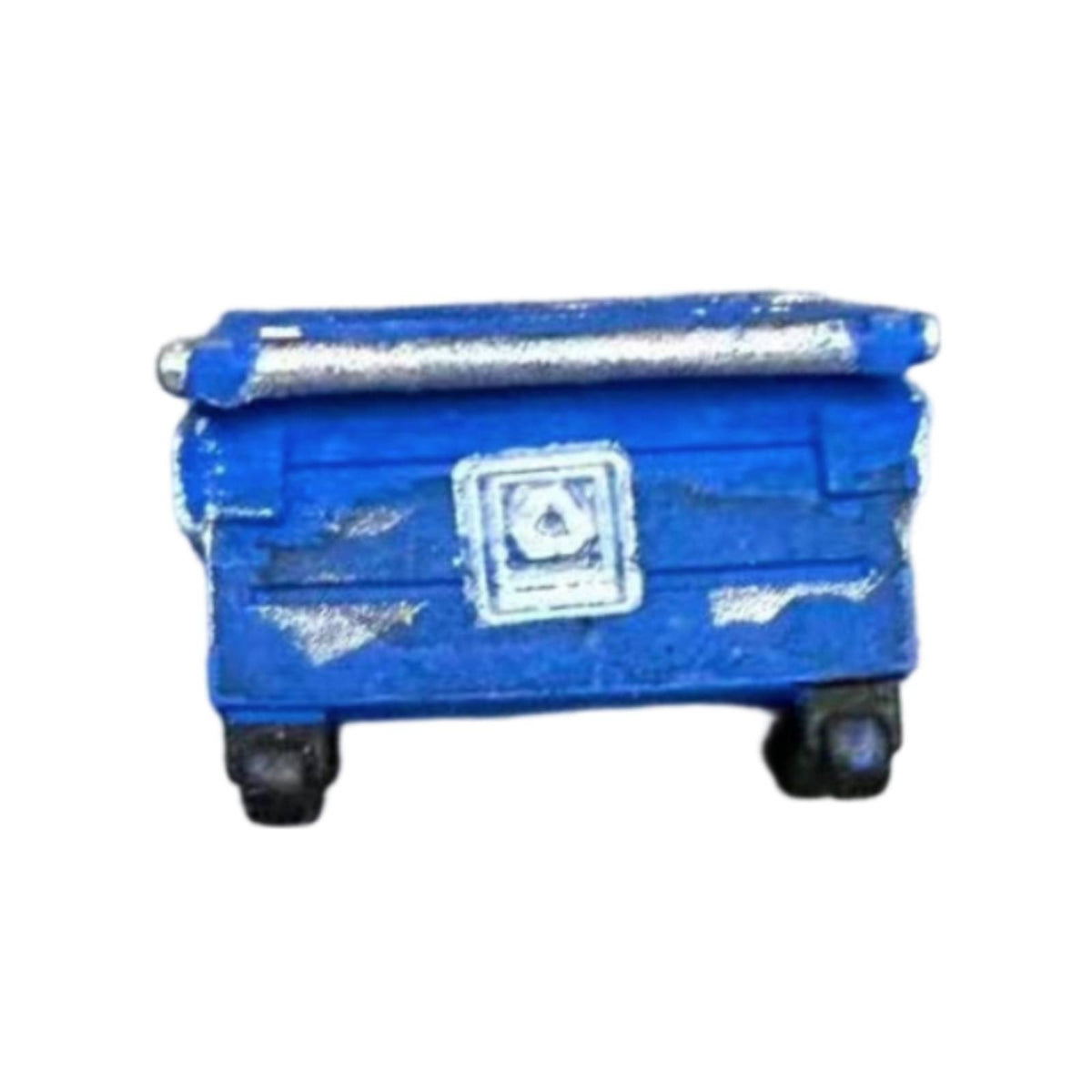 Miniature Trash Bin Resin Miniature Bin with Wheels Realistic for Street Display