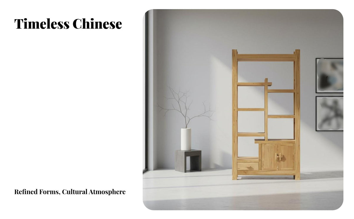 Traditional design Chinese Curio Cabinet Multi-Tiered Design Oriental Display Rack Vintage Aesthetic Room Divider Open Shelving for Collectors, Tea aficionados, Home Decorators, Entrypath, Office