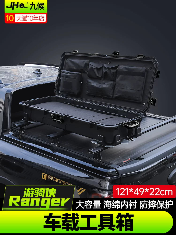 Outdoor Camping Storage Box for 2023-2024 Ford Ranger Pickup Truck Bed Organizer Luggage Case