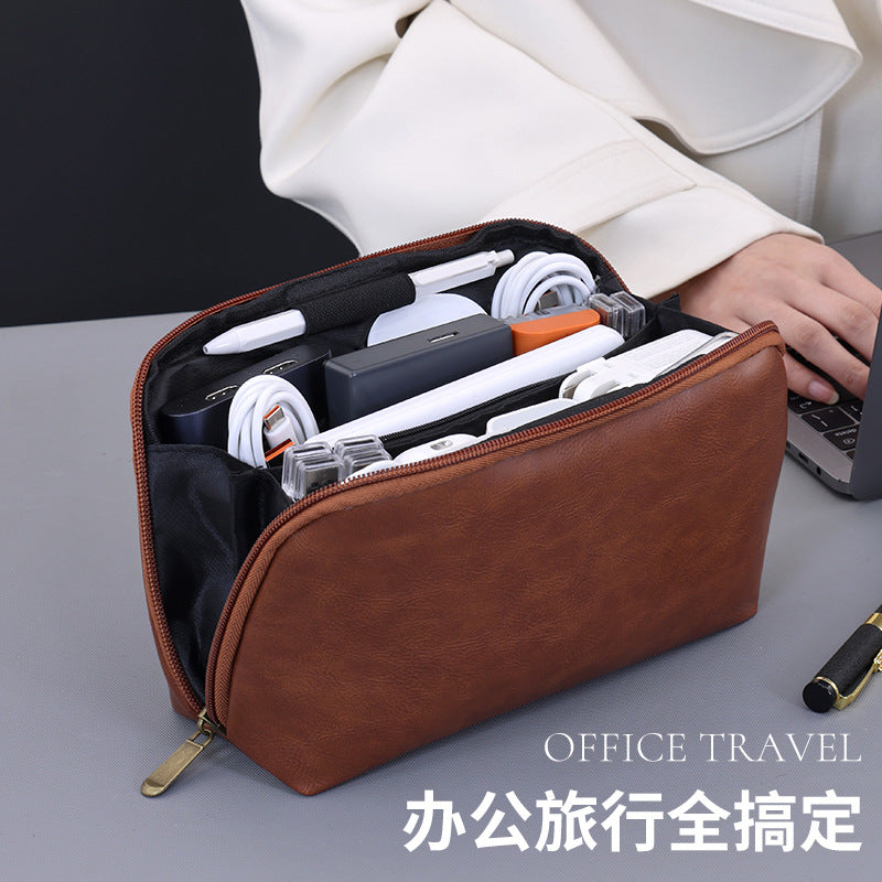 Portable Electronic Organizer Bag for Cables, Chargers, USB Drives, and Small Devices