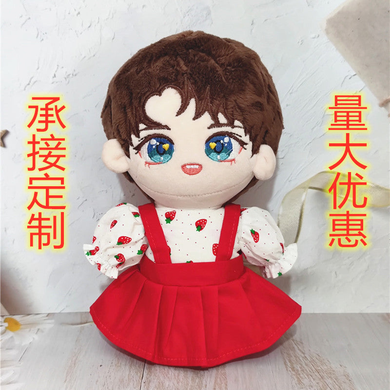 20cm Cotton Doll Clothes Summer Outfits Sling Dress Shirt Shorts Bag Set for Dolls