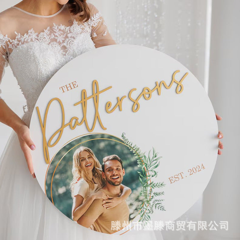 Personalized Wedding Guest Book Alternative Custom Last Name Sign for Wedding Anniversary Bridal Shower Event Keepsake