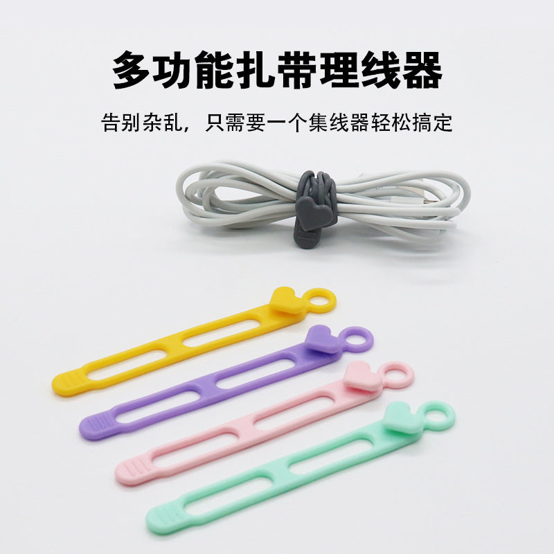 Silicone Cable Organizer Ties for Travel and Home Use
