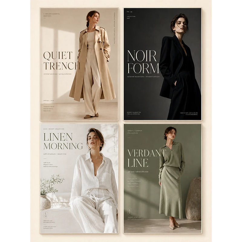 Fashion Style Poster Wall Decor for Clothing Stores and Photo Backgrounds