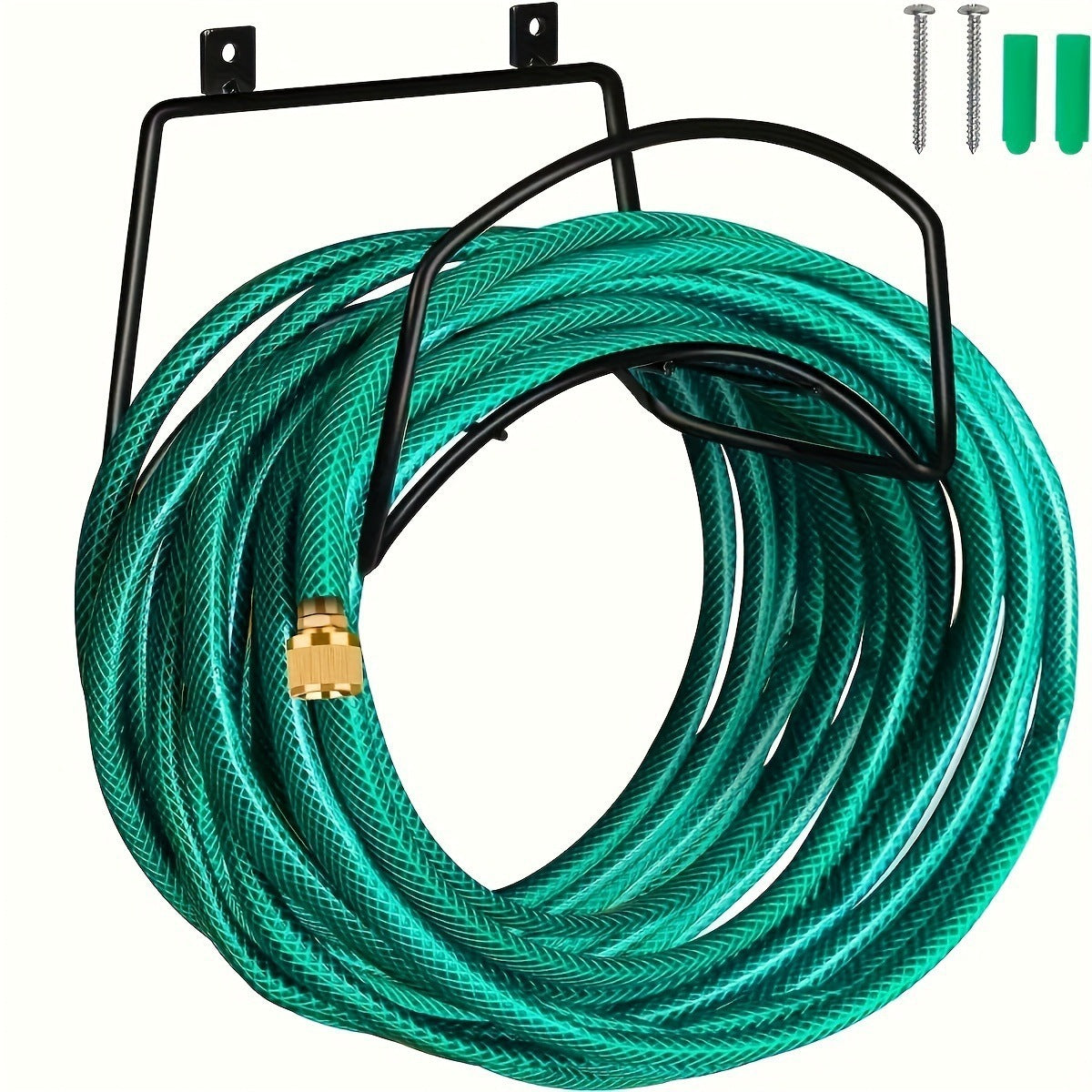 Wall-Mounted Garden Hose Holder Detachable Iron Art Water Pipe Storage Rack