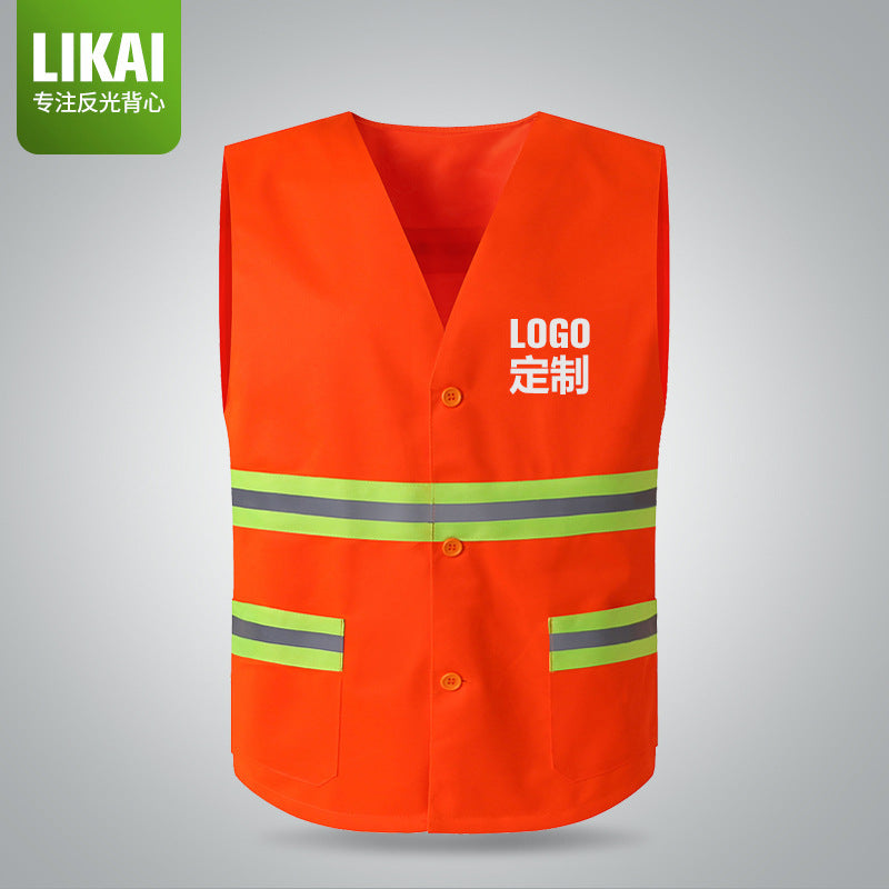 LIKAI High-Visibility Reflective Safety Vest for Workwear