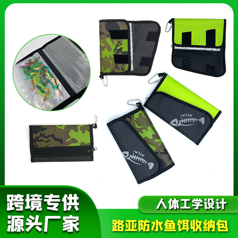 Lure Bait Storage Bag Waterproof Fishing Tackle Organizer with Binder Pages