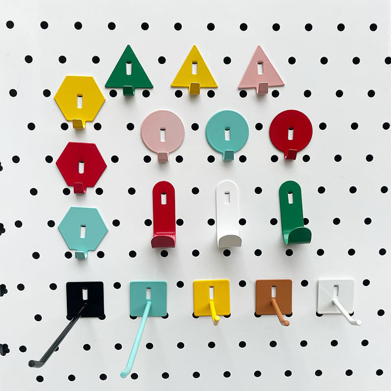 Nordic Style Pegboard Hooks for Shelves and Storage Racks, DIY Wall Mount Accessories